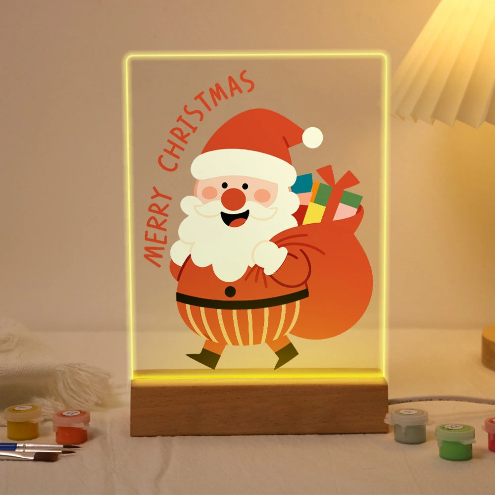 
Paint by Numbers - Christmas Light | Santa Carrying His Gift Bag