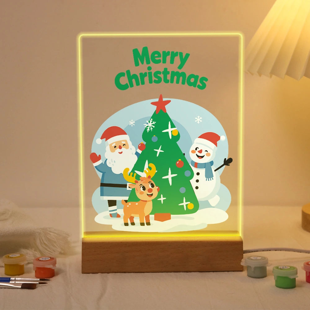 
Paint by Numbers - Christmas Light | Santa and Friends at the Tree