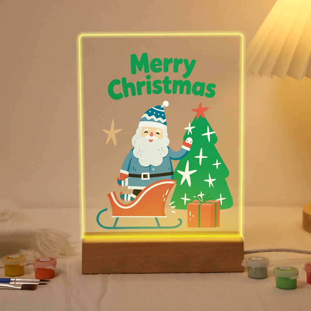 
Paint by Numbers - Christmas Light | Santa's Sleigh by the Sparkling Tree