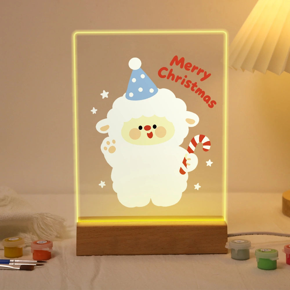 
Paint by Numbers - Christmas Light | Sheep with Candy Cane