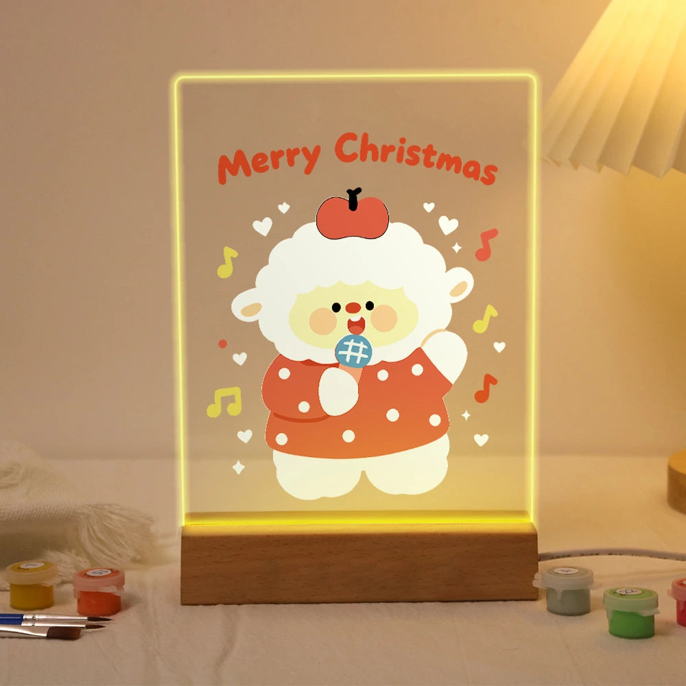 
Paint by Numbers - Christmas Light | Singing Sheep with an Apple