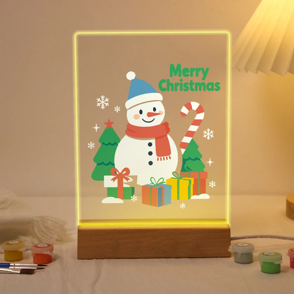 
Paint by Numbers - Christmas Light | Snowman with Presents