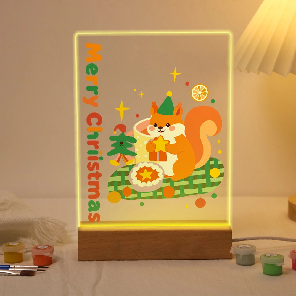
Paint by Numbers - Christmas Light | Squirrel with Christmas Cake