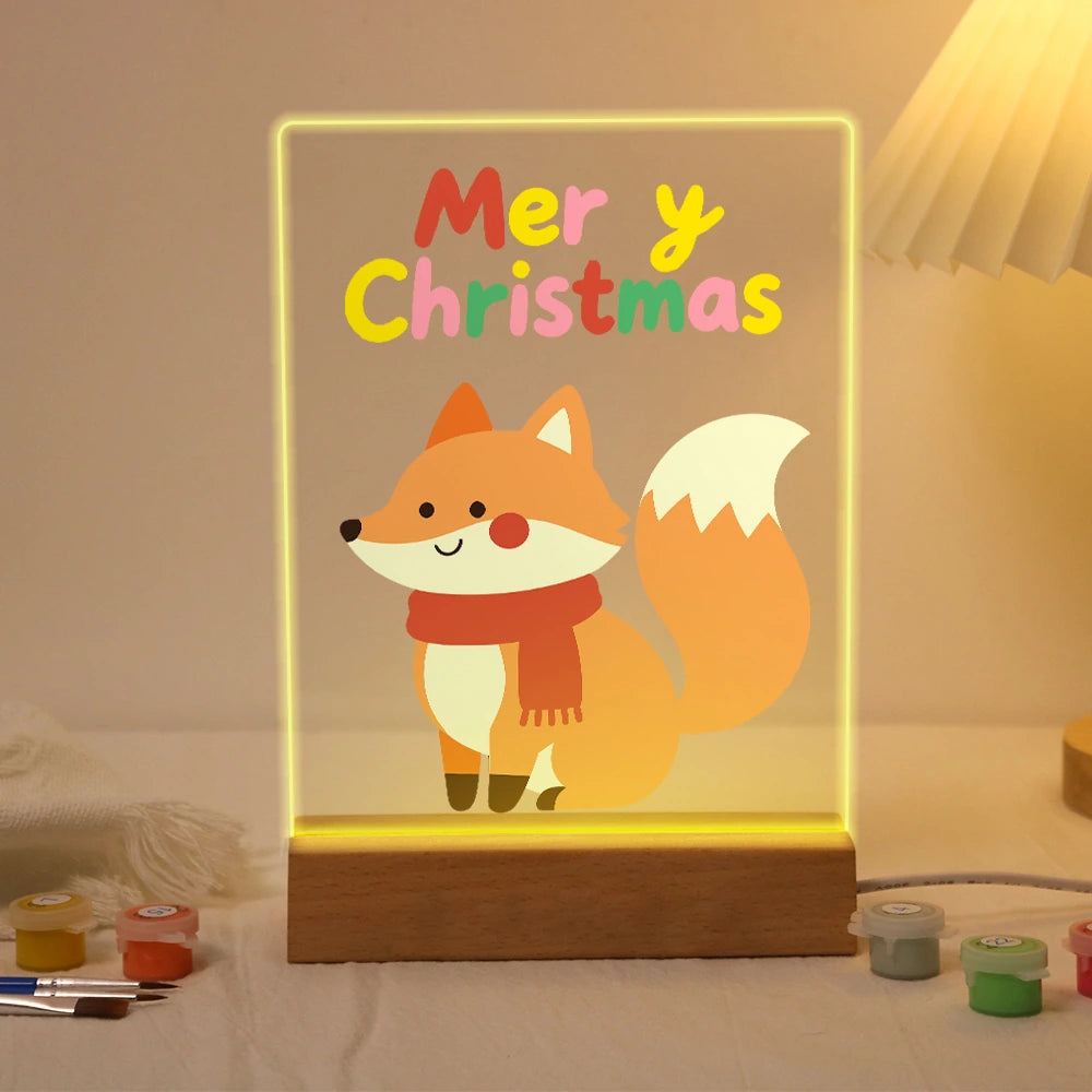 
Paint by Numbers - Christmas Light | Winter Fox with a Red Scarf