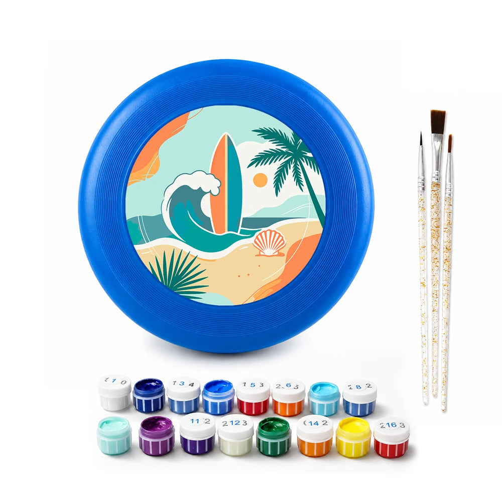 
Paint by Numbers - Frisbee | Beach with a Surfboard