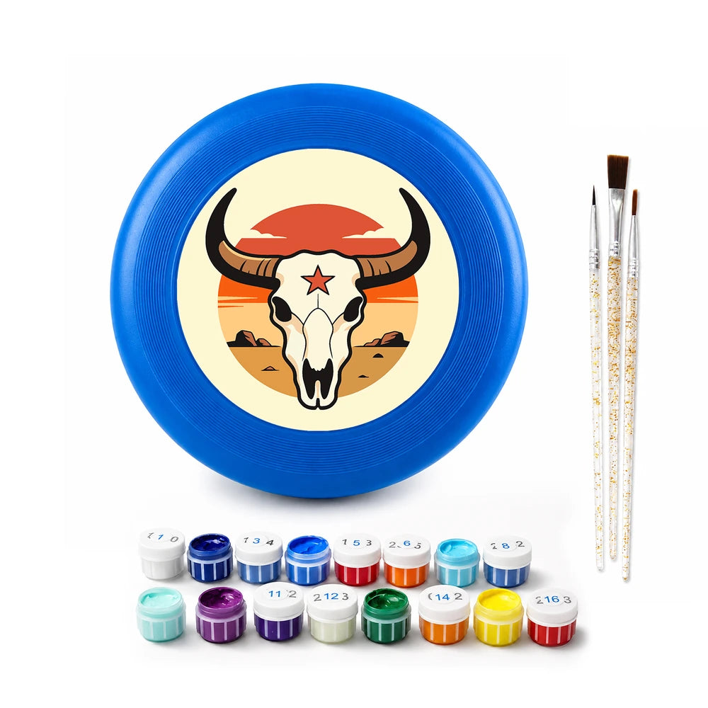 
Paint by Numbers - Frisbee | Bull Skull with a Star
