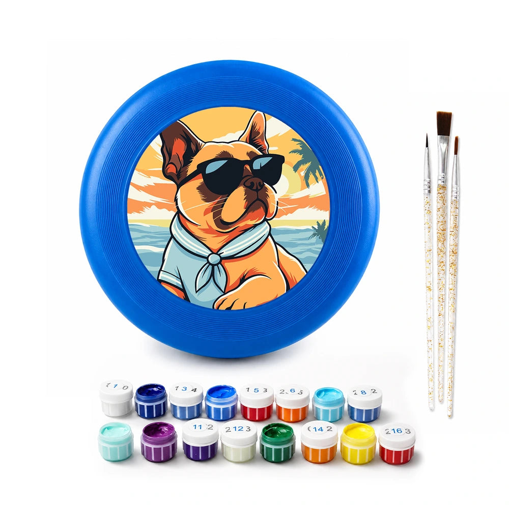
Paint by Numbers - Frisbee | Bulldog on the Beach