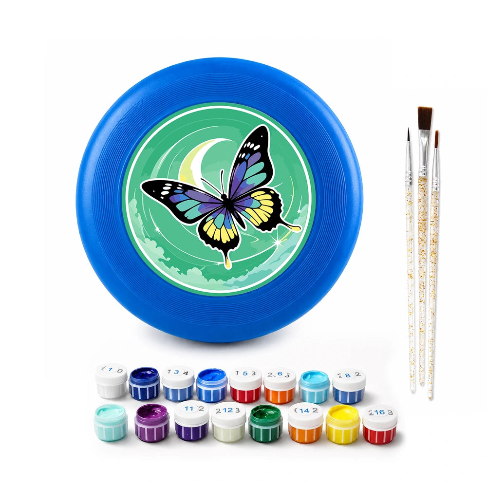 
Paint by Numbers - Frisbee | Butterfly and Crescent Moon