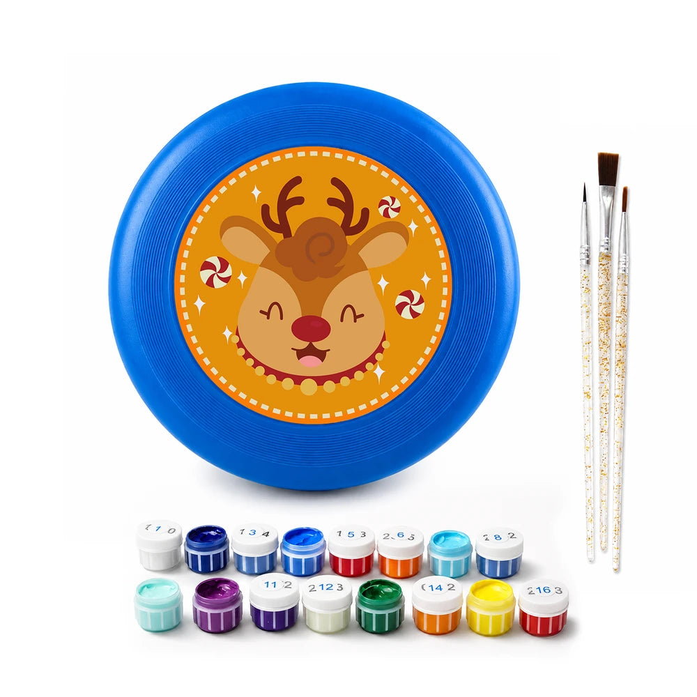 
Paint by Numbers - Frisbee | Candy Cane Reindeer