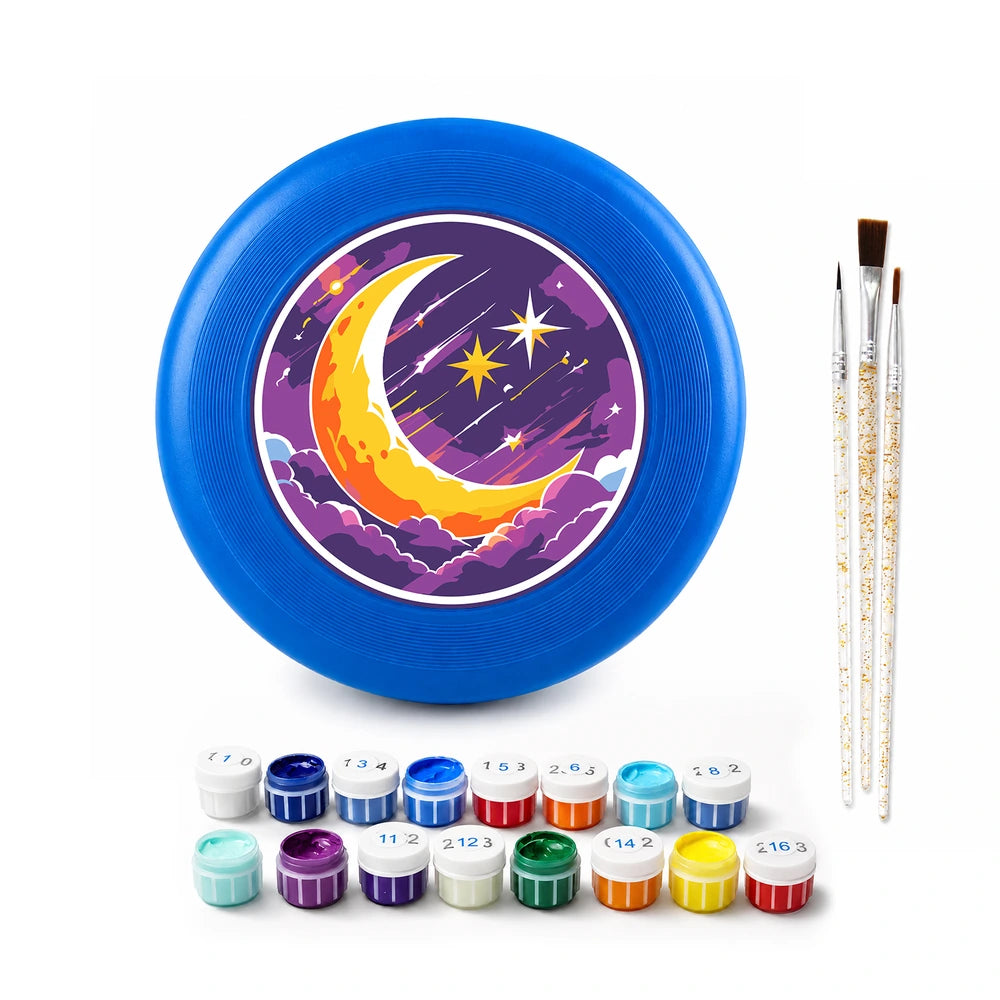 
Paint by Numbers - Frisbee | Crescent Moon and Stars