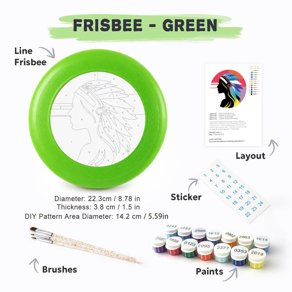 Paint by Numbers - Frisbee | Feather Headdress Portrait