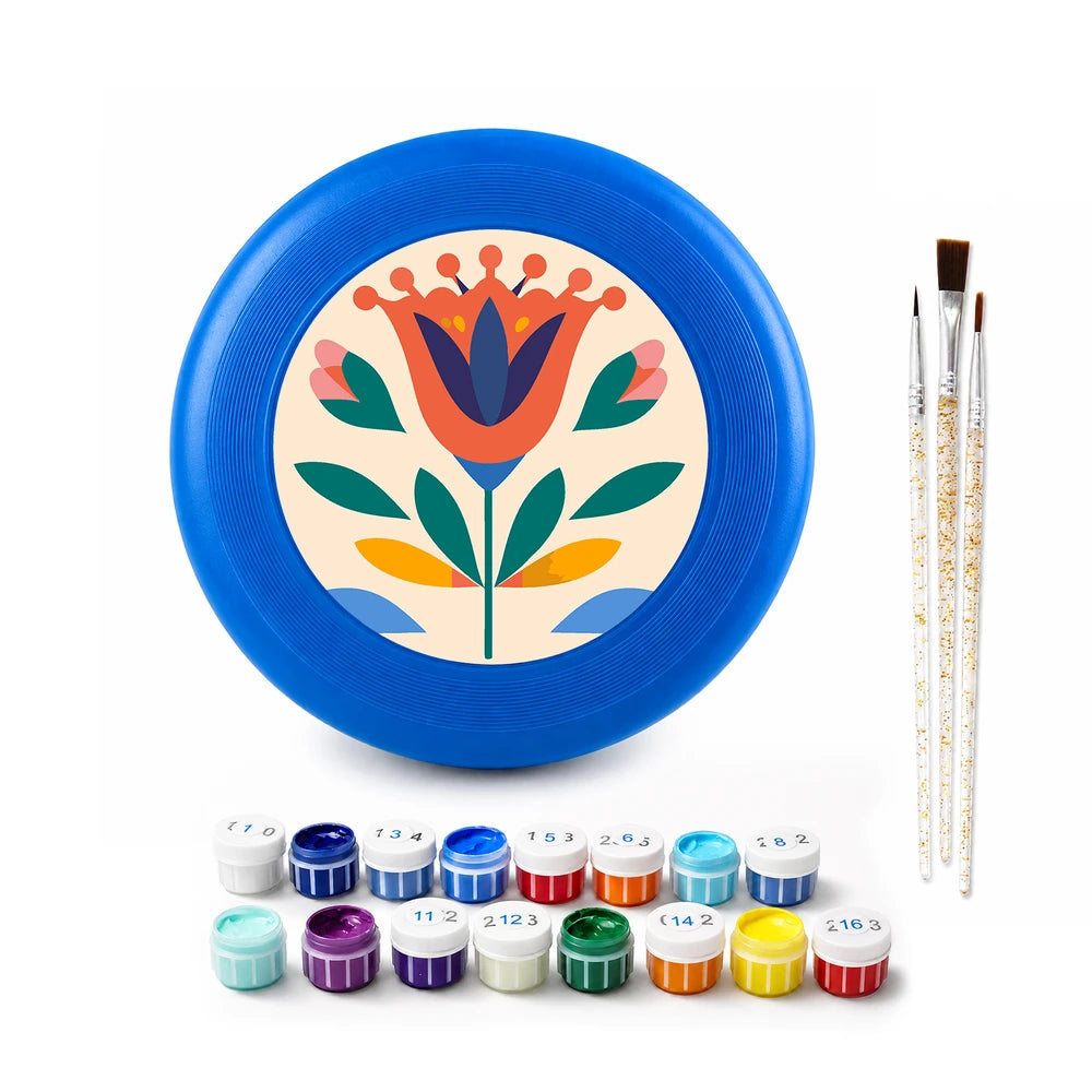 
Paint by Numbers - Frisbee | Folk Bloom in Orange