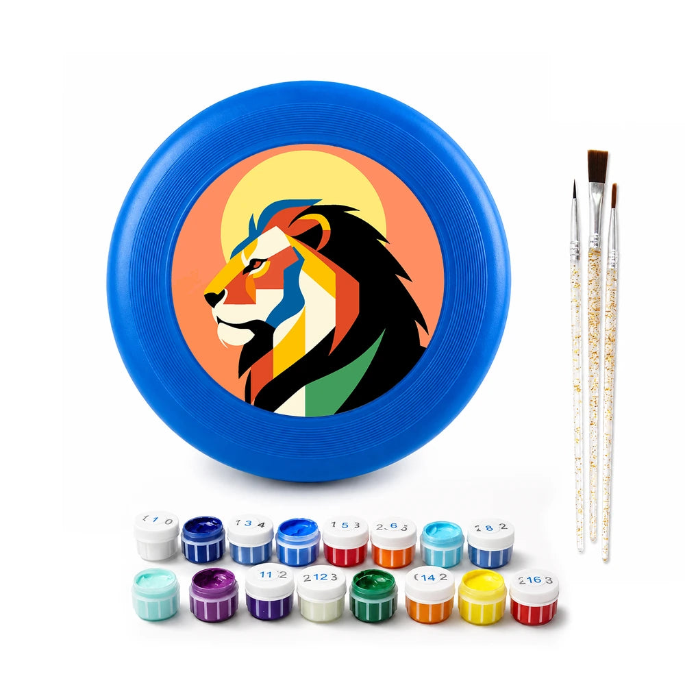 Paint by Numbers - Frisbee | Geometric Lion