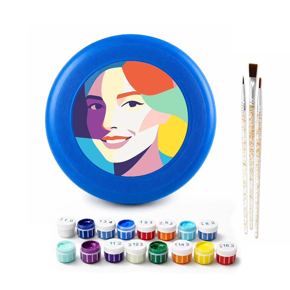 Paint by Numbers - Frisbee | Geometric Woman Portrait
