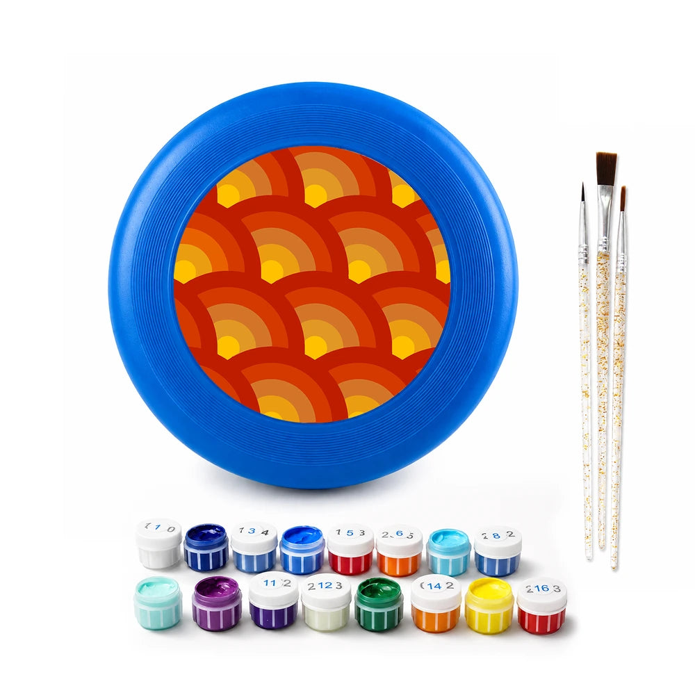 Paint by Numbers - Frisbee | Orange Scale Pattern