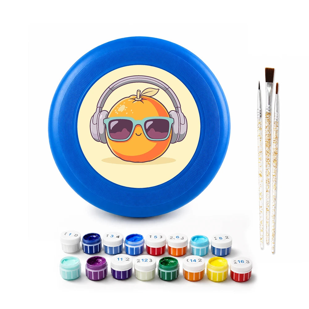 Paint by Numbers - Frisbee | Orange with Headphones