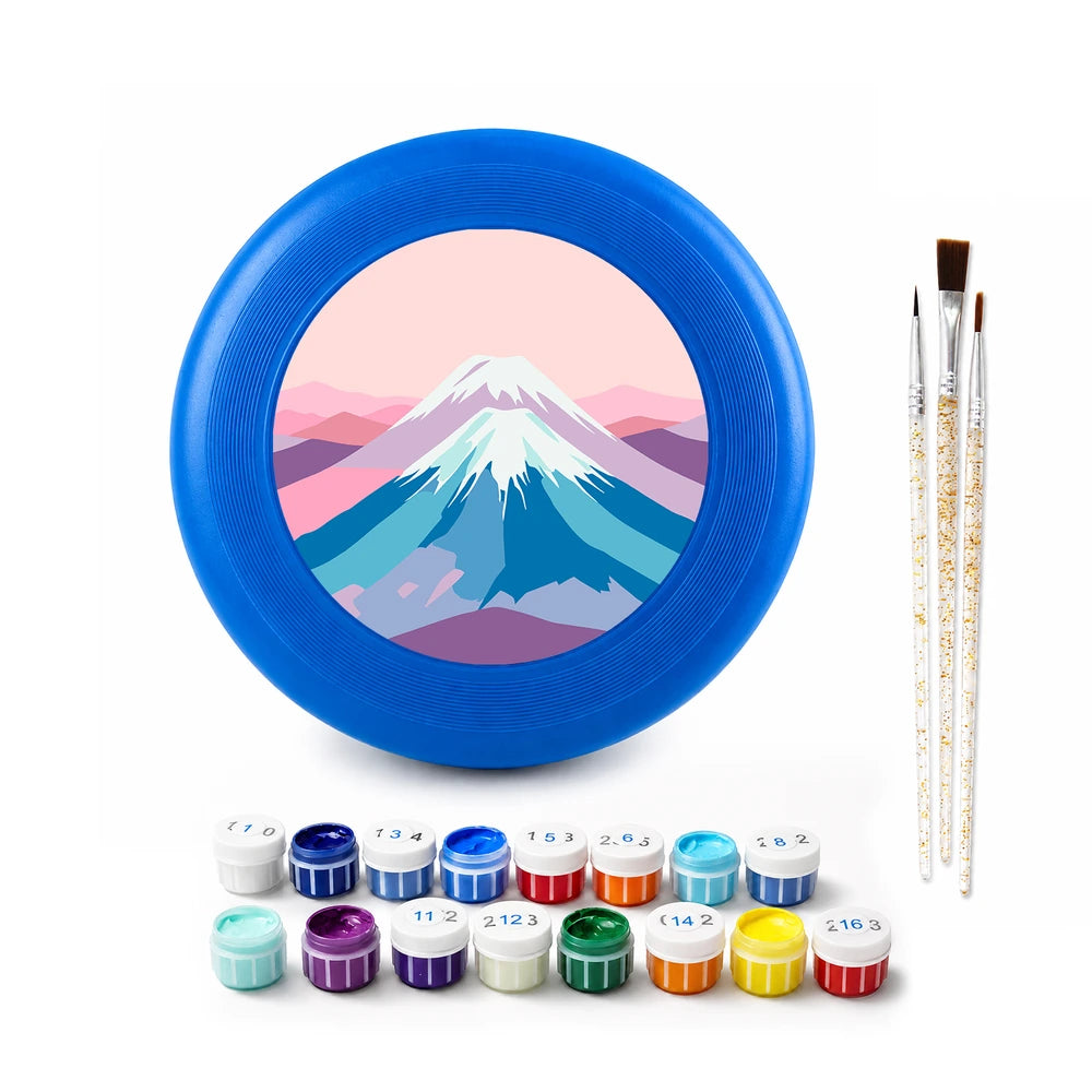 
Paint by Numbers - Frisbee | Pastel Mount Fuji