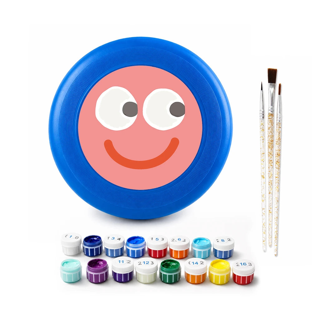 
Paint by Numbers - Frisbee | Pink Smiley Face