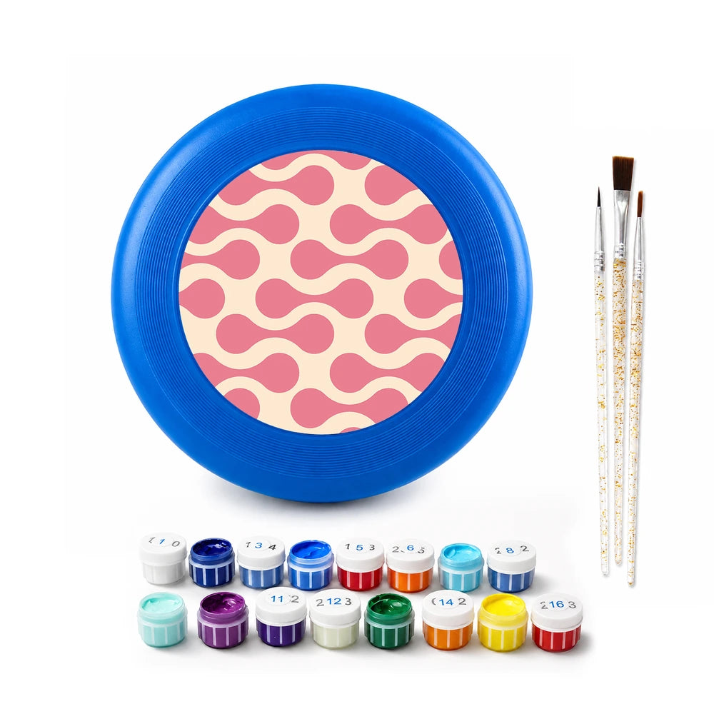 
Paint by Numbers - Frisbee | Pink Wave Pattern