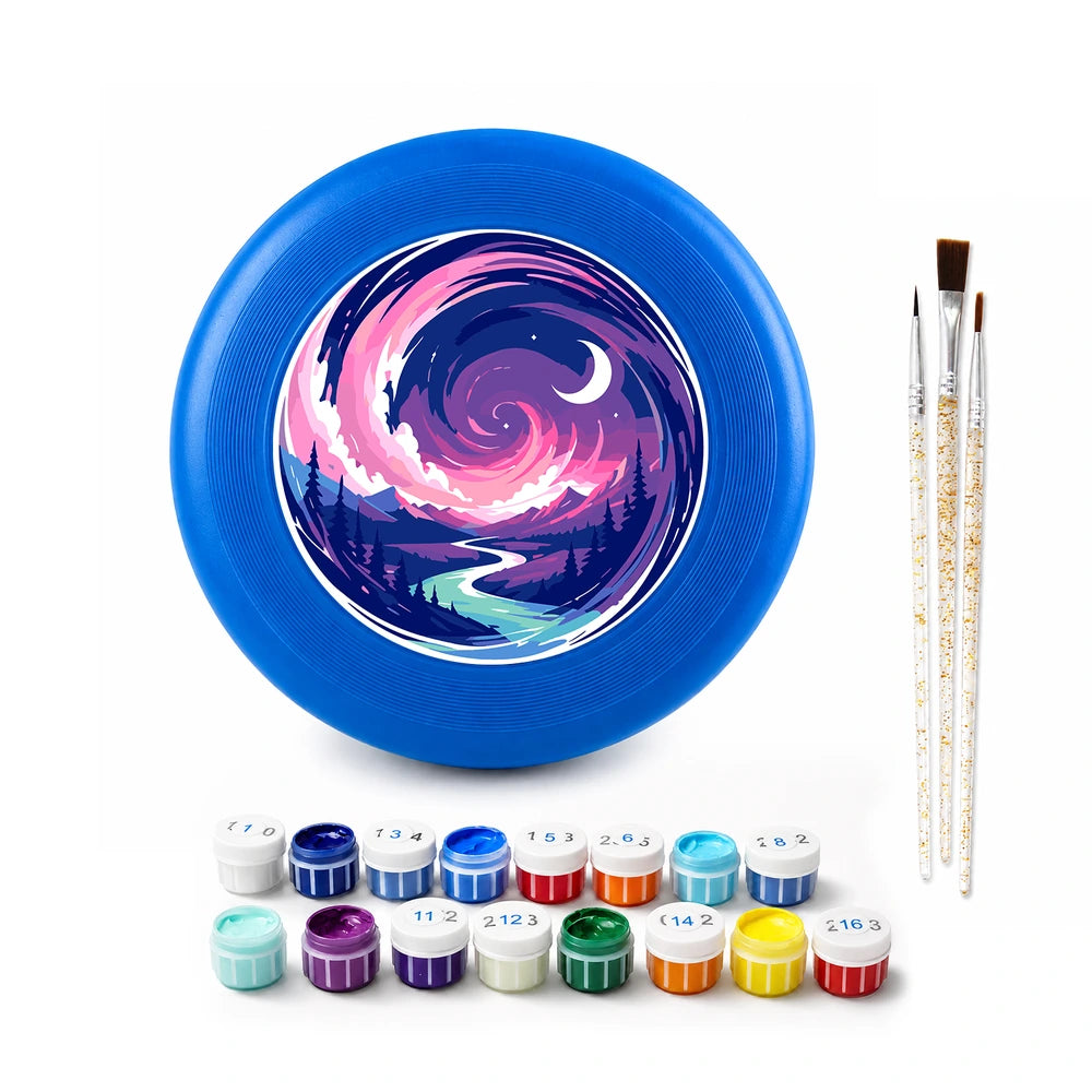 
Paint by Numbers - Frisbee | Pink Wave Swirl