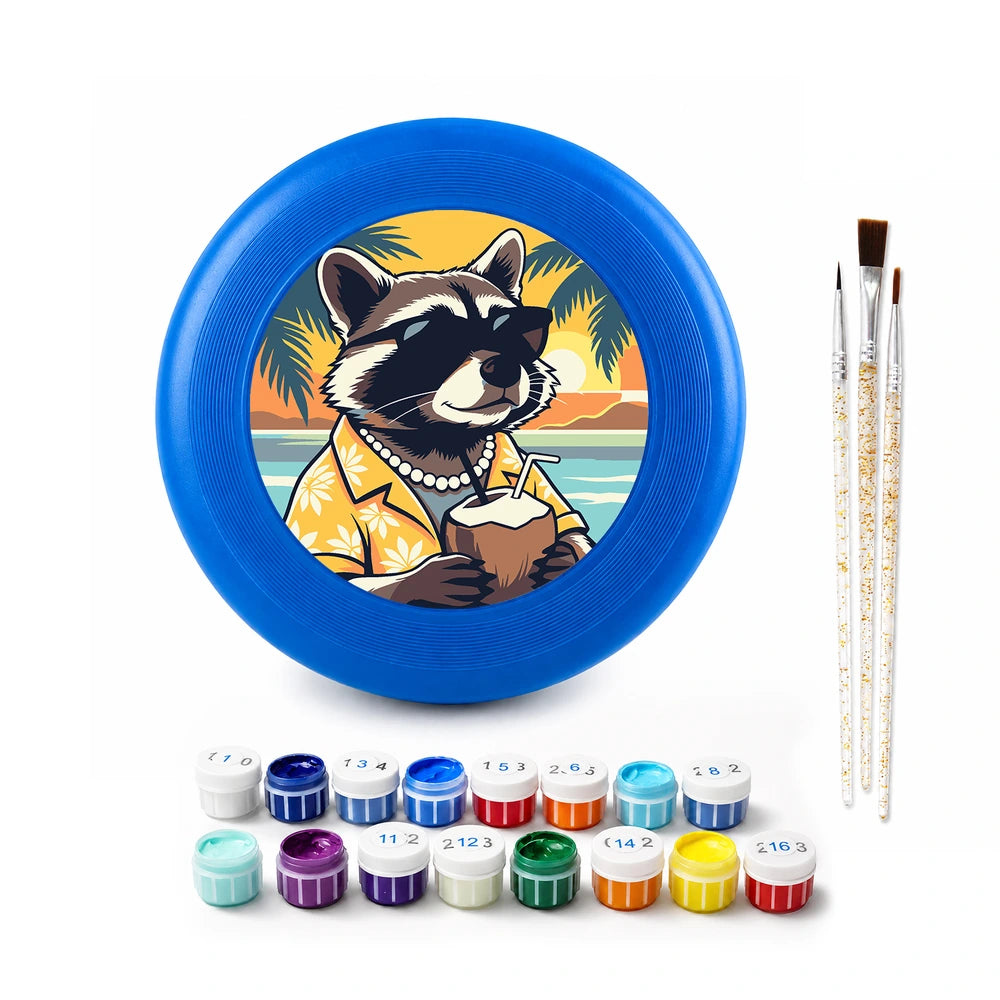 
Paint by Numbers - Frisbee | Raccoon on Holiday