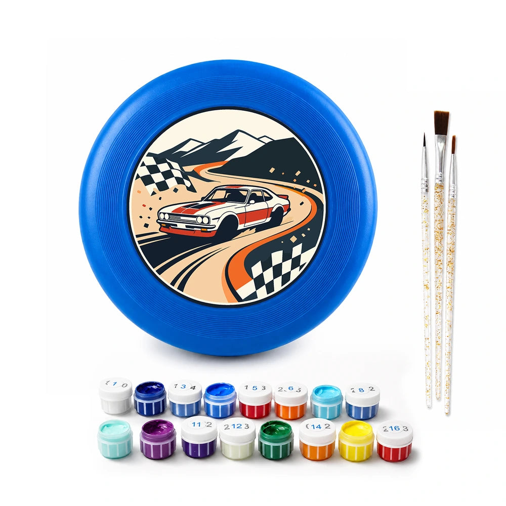 
Paint by Numbers - Frisbee | Race Car on the Track