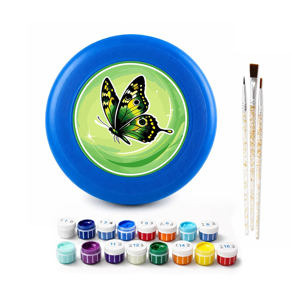 
Paint by Numbers - Frisbee | Spotted Butterfly in Green