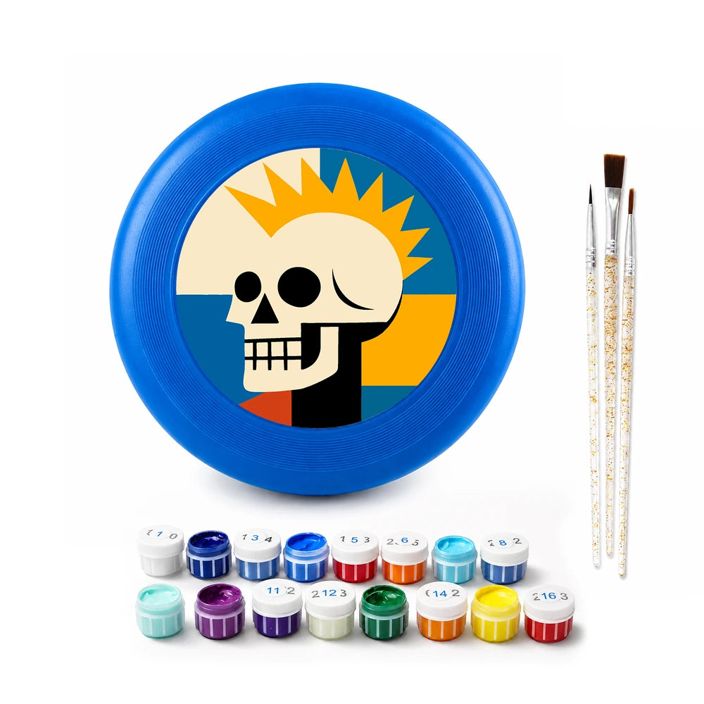 Paint by Numbers - Frisbee | Sunburst Skull