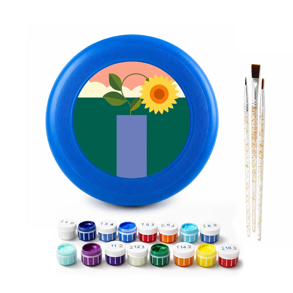 Paint by Numbers - Frisbee | Sunflower in a Vase