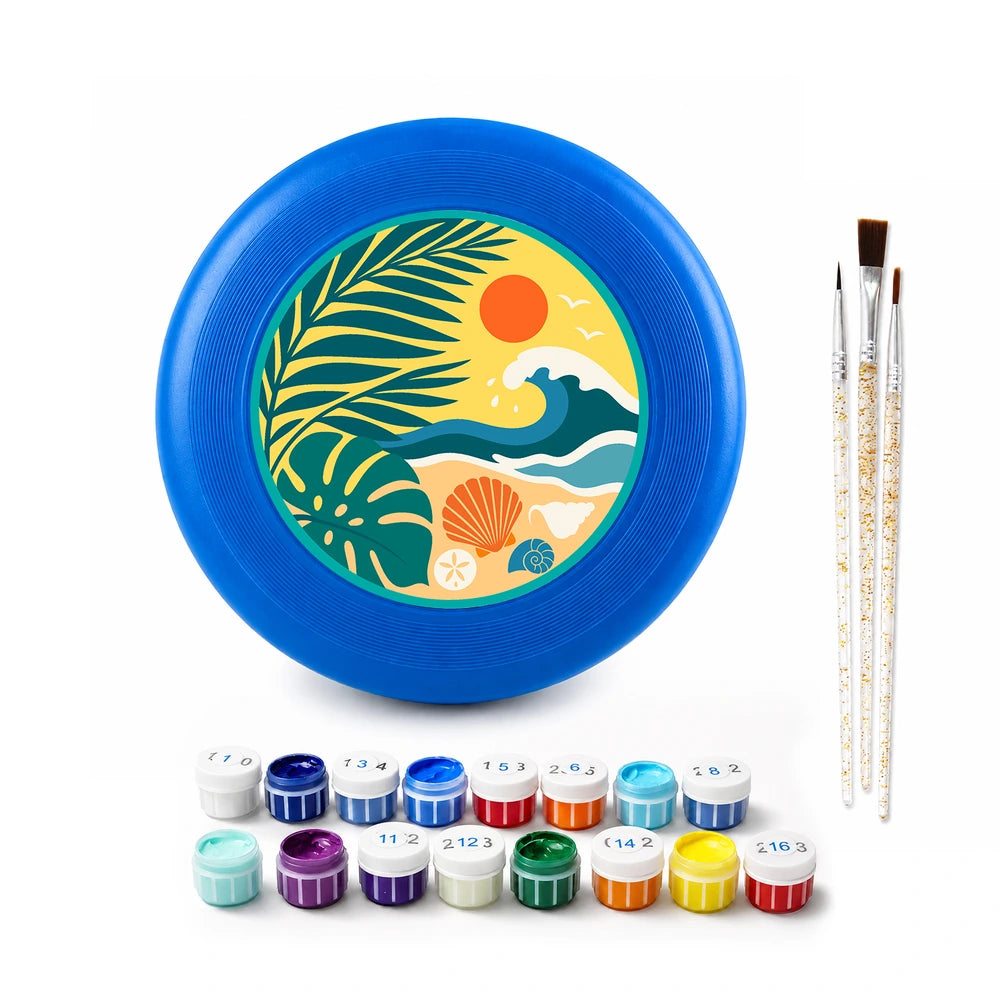 Paint by Numbers - Frisbee | Tropical Beach Circle