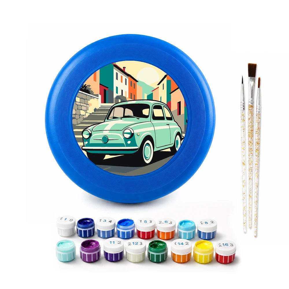 
Paint by Numbers - Frisbee | Vintage Car in the Village