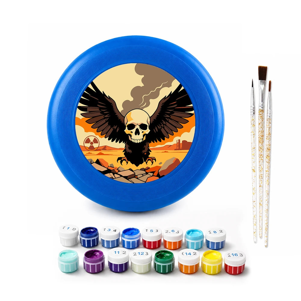 
Paint by Numbers - Frisbee | Winged Skull