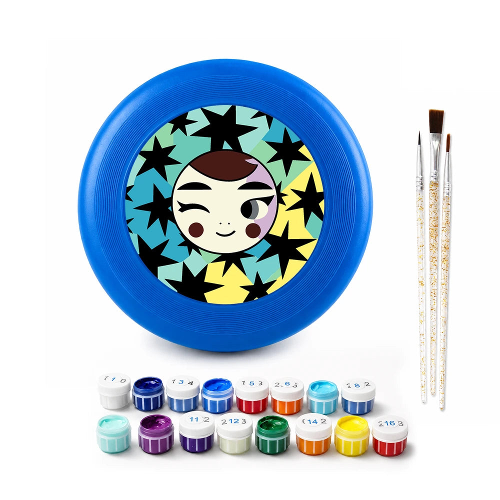 
Paint by Numbers - Frisbee | Winking Girl with Stars