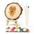 Paint by Numbers - Wood Slice | Gingerbread Man with Glasses