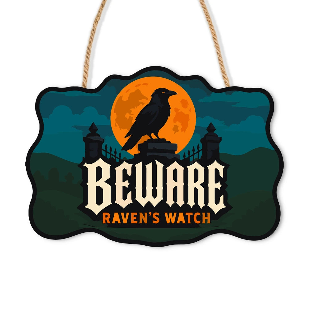 
Paint by Numbers - Wooden Door Hanger | Beware Raven's Watch