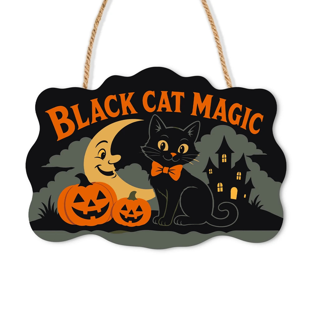 
Paint by Numbers - Wooden Door Hanger | Black Cat Magic