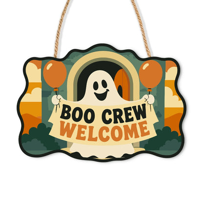 Paint by Numbers - Wooden Door Hanger | Boo Crew Welcome