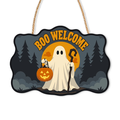 Paint by Numbers - Wooden Door Hanger | Boo Welcome Ghost