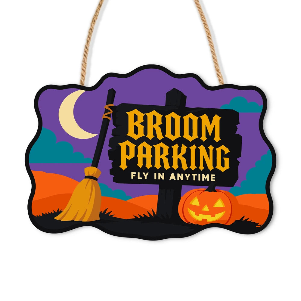 Paint by Numbers - Wooden Door Hanger | Broom Parking