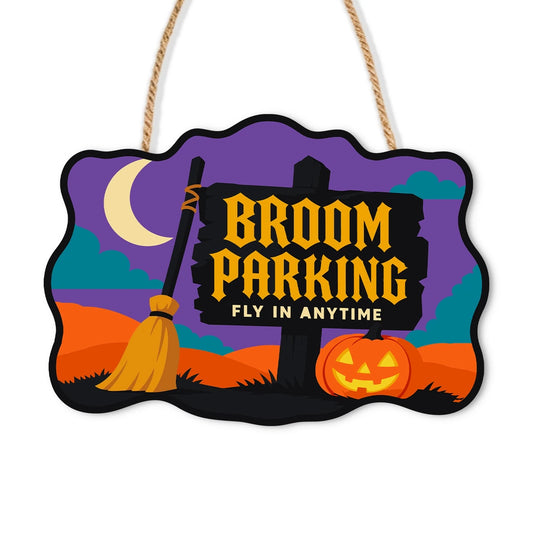 Paint by Numbers - Wooden Door Hanger | Broom Parking