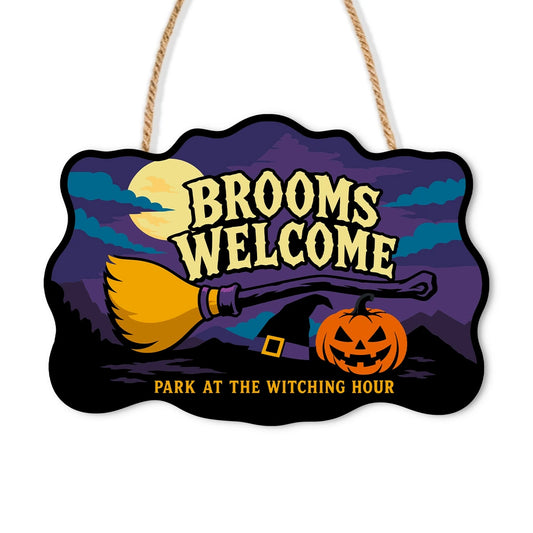 Paint by Numbers - Wooden Door Hanger | Brooms Welcome