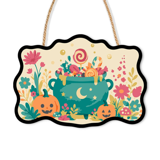 Paint by Numbers - Wooden Door Hanger | Candy Cauldron Among Flowers