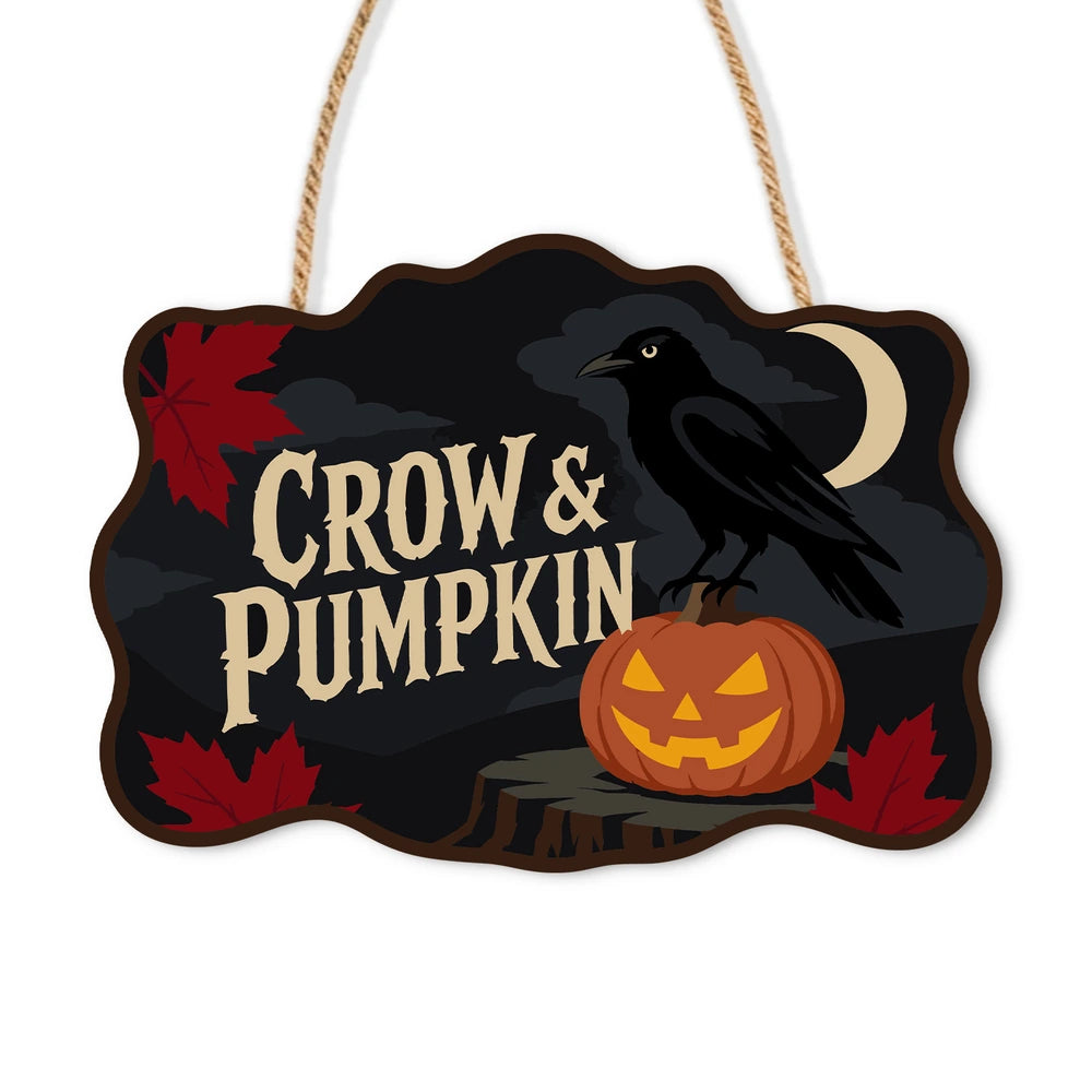 Paint by Numbers - Wooden Door Hanger | Crow and Pumpkin