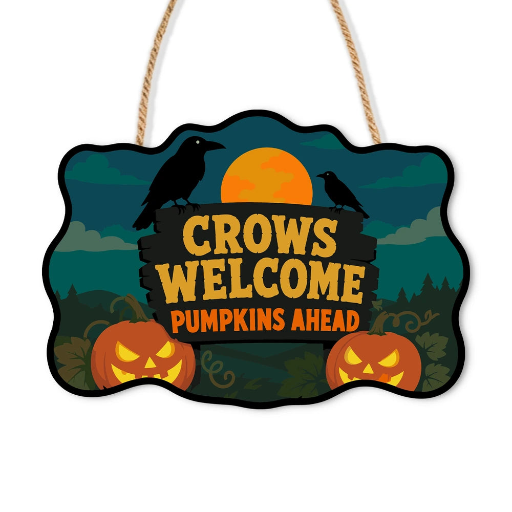 Paint by Numbers - Wooden Door Hanger | Crows Welcome