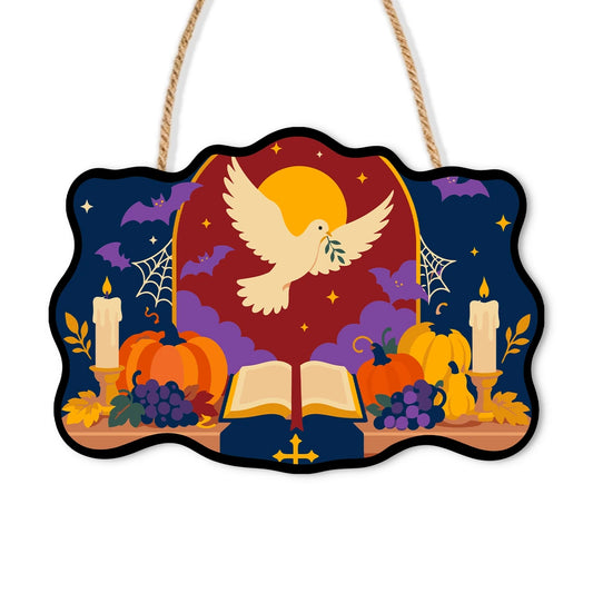 Paint by Numbers - Wooden Door Hanger | Dove Over the Harvest Bible