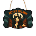 Paint by Numbers - Wooden Door Hanger | Enter If You Dare Vampire
