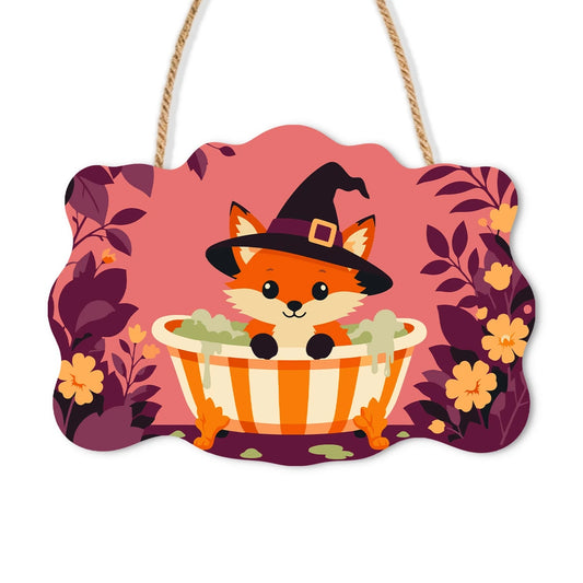 Paint by Numbers - Wooden Door Hanger | Fox Witch in the Bathtub