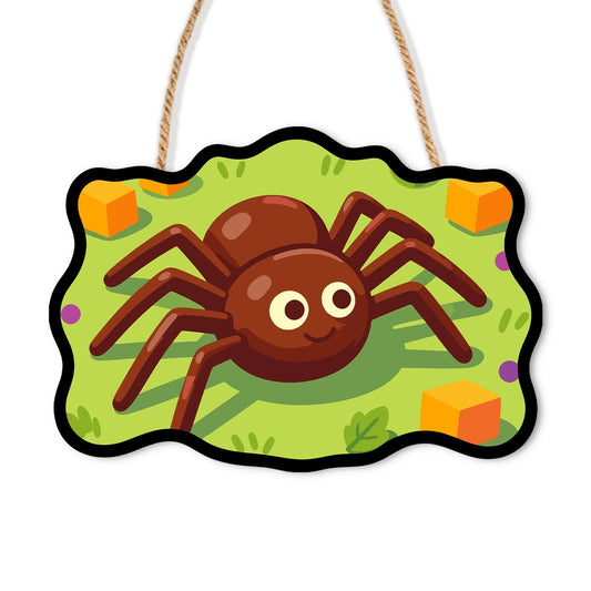 Paint by Numbers - Wooden Door Hanger | Friendly Spider with Candy