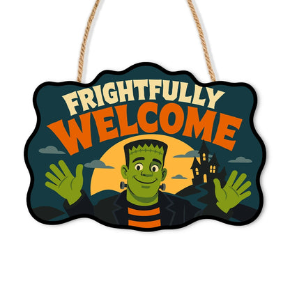 Paint by Numbers - Wooden Door Hanger | Frightfully Welcome