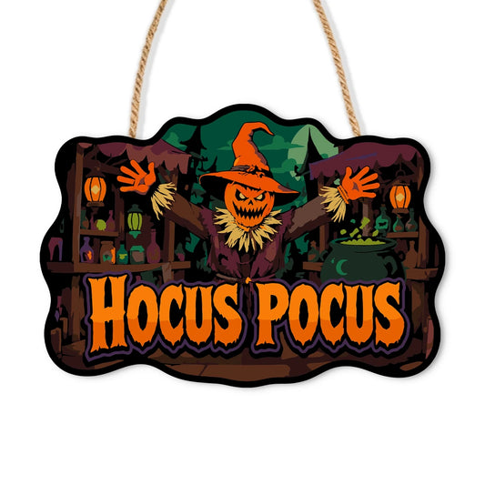 Paint by Numbers - Wooden Door Hanger | Hocus Pocus Scarecrow